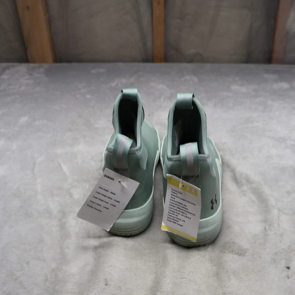 Under Armour Mens 9 Deck Boots Green Charged Shoreman Storm Proof Slip On NWD‎